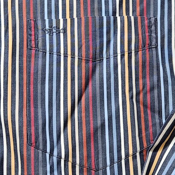 Paul & Shark Yachting Shirt Mens 42/16 Multicolor Stripes LS Collar Cotton FLAW - Picture 11 of 16